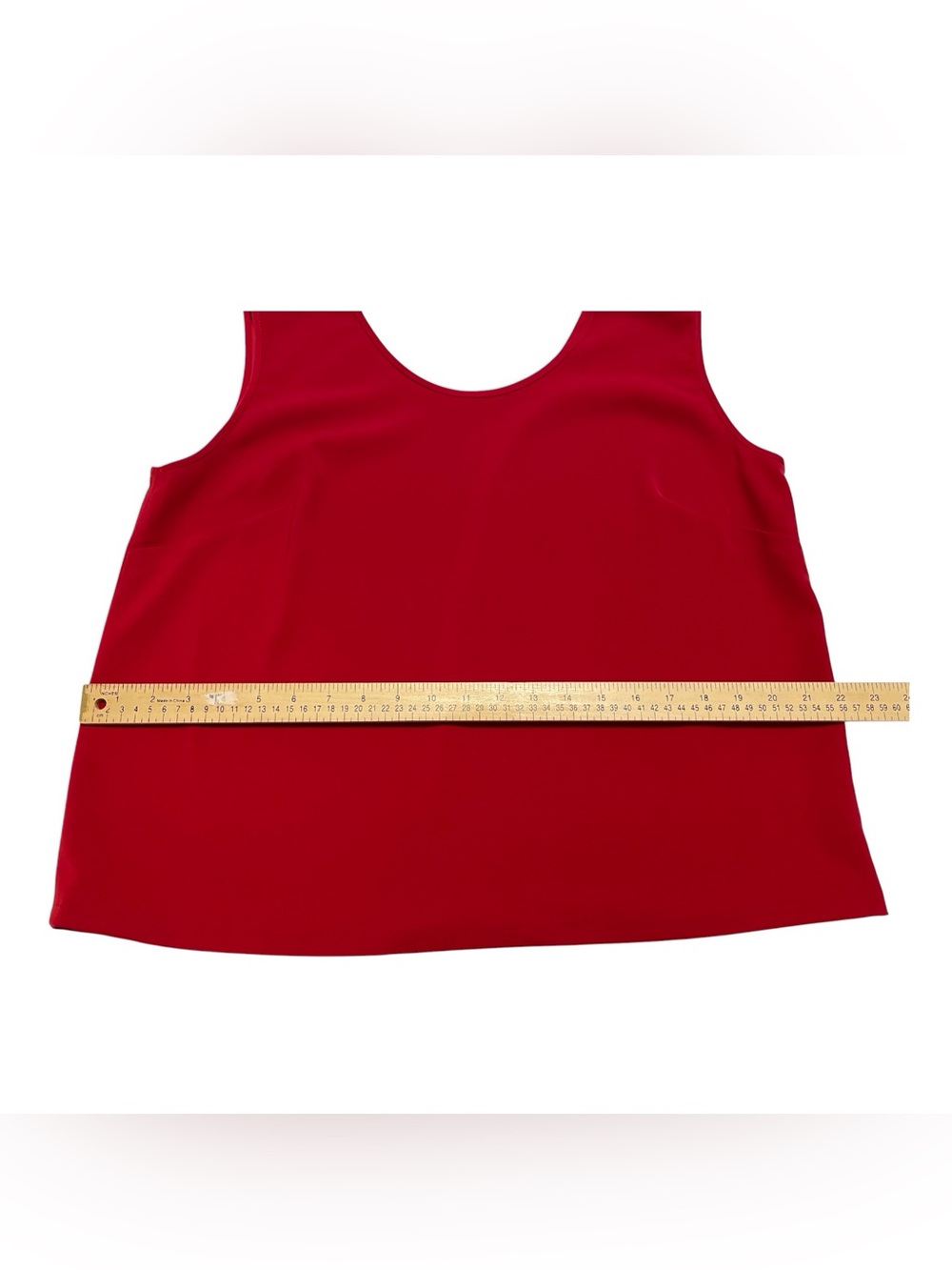 Women's Red Tank Pullover Top,12 - Picture 5 of 7
